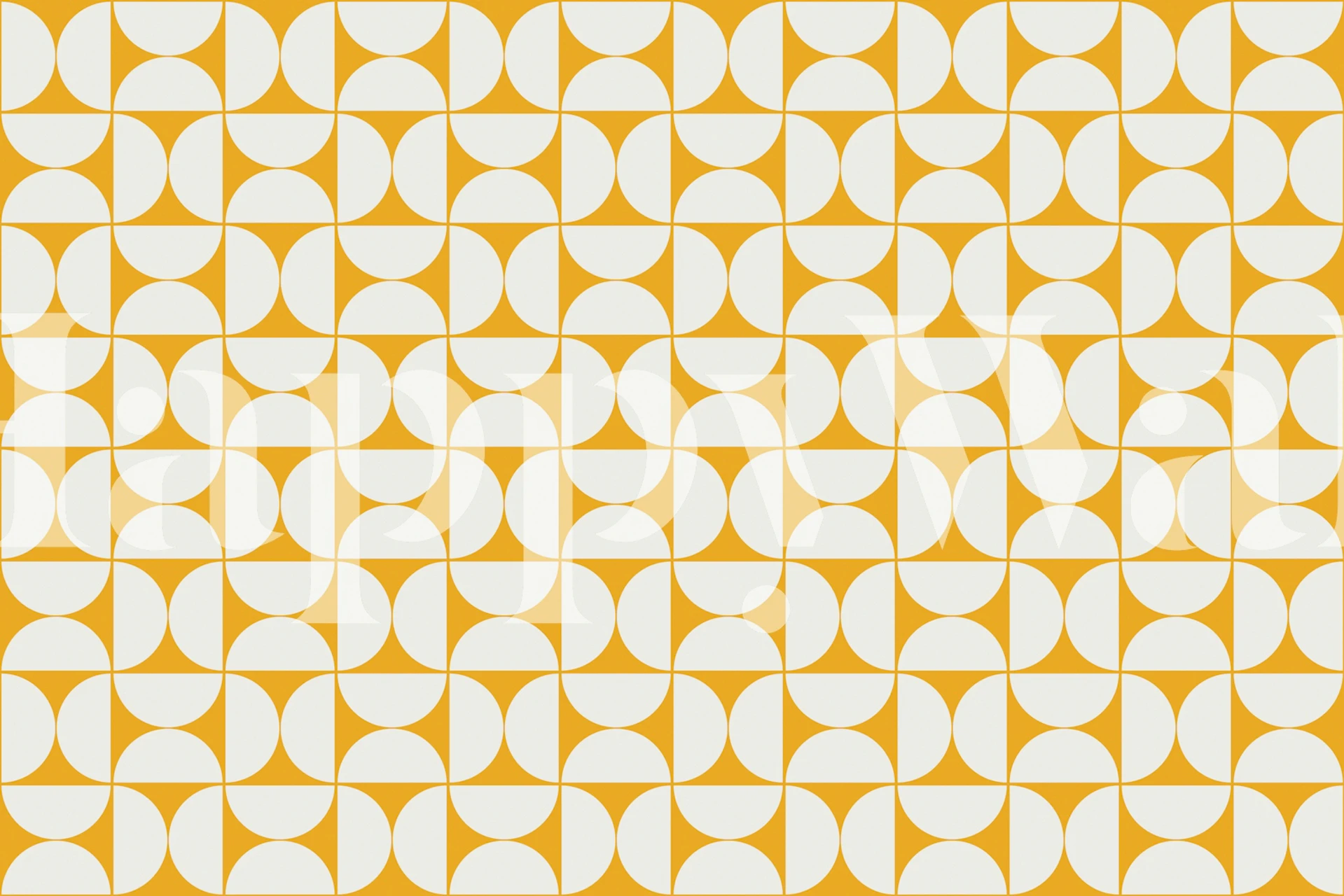 Mid-Century Modern pattern wallpaper in a room