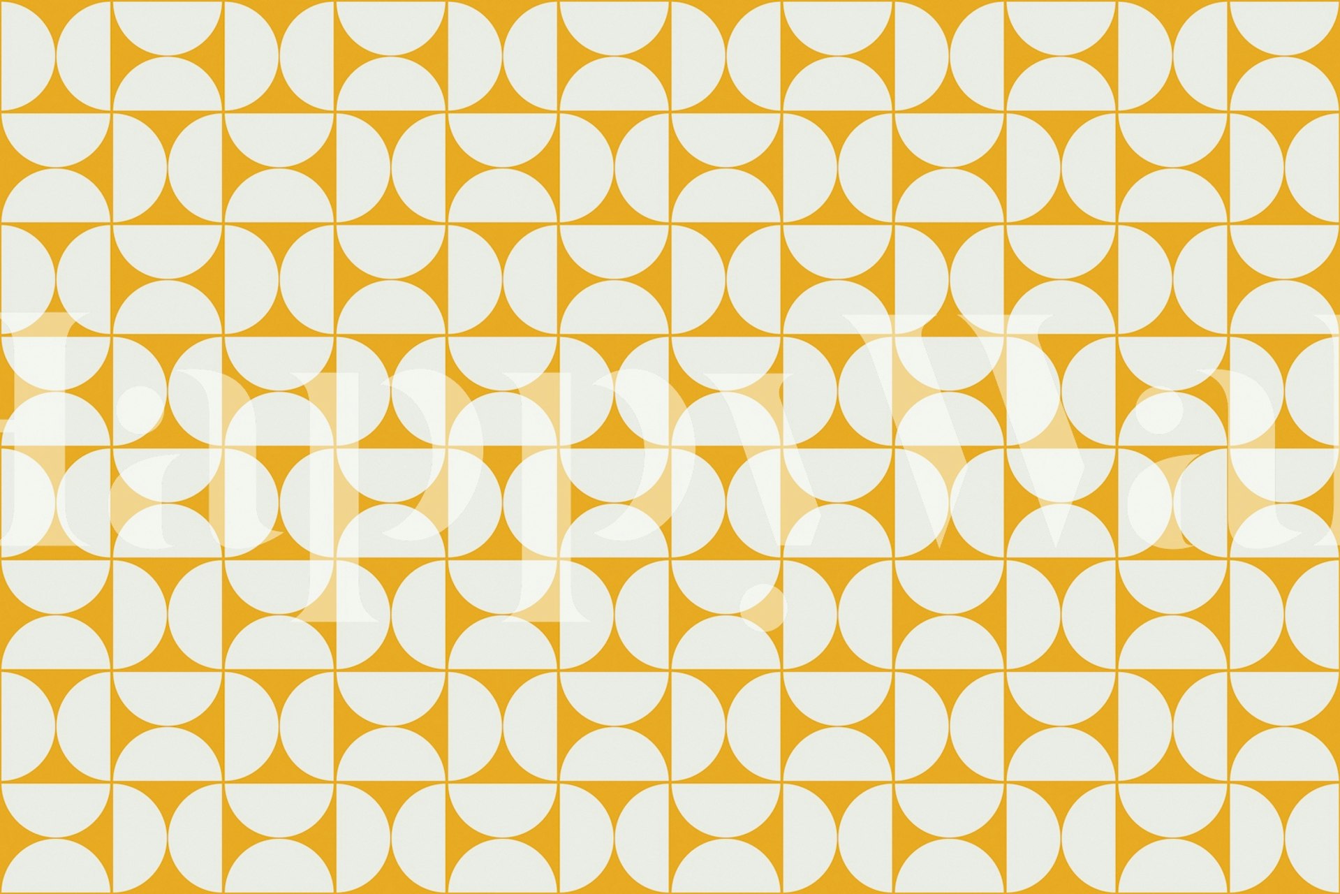 Mid-Century Modern pattern wallpaper in a room