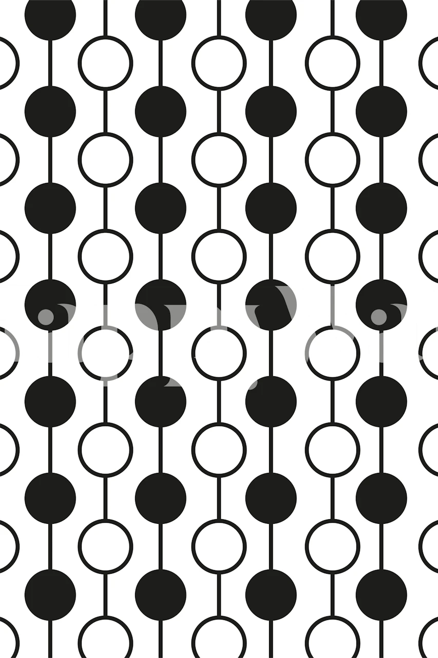 Czarno-biała fototapeta ze wzorem w kształcie kuli