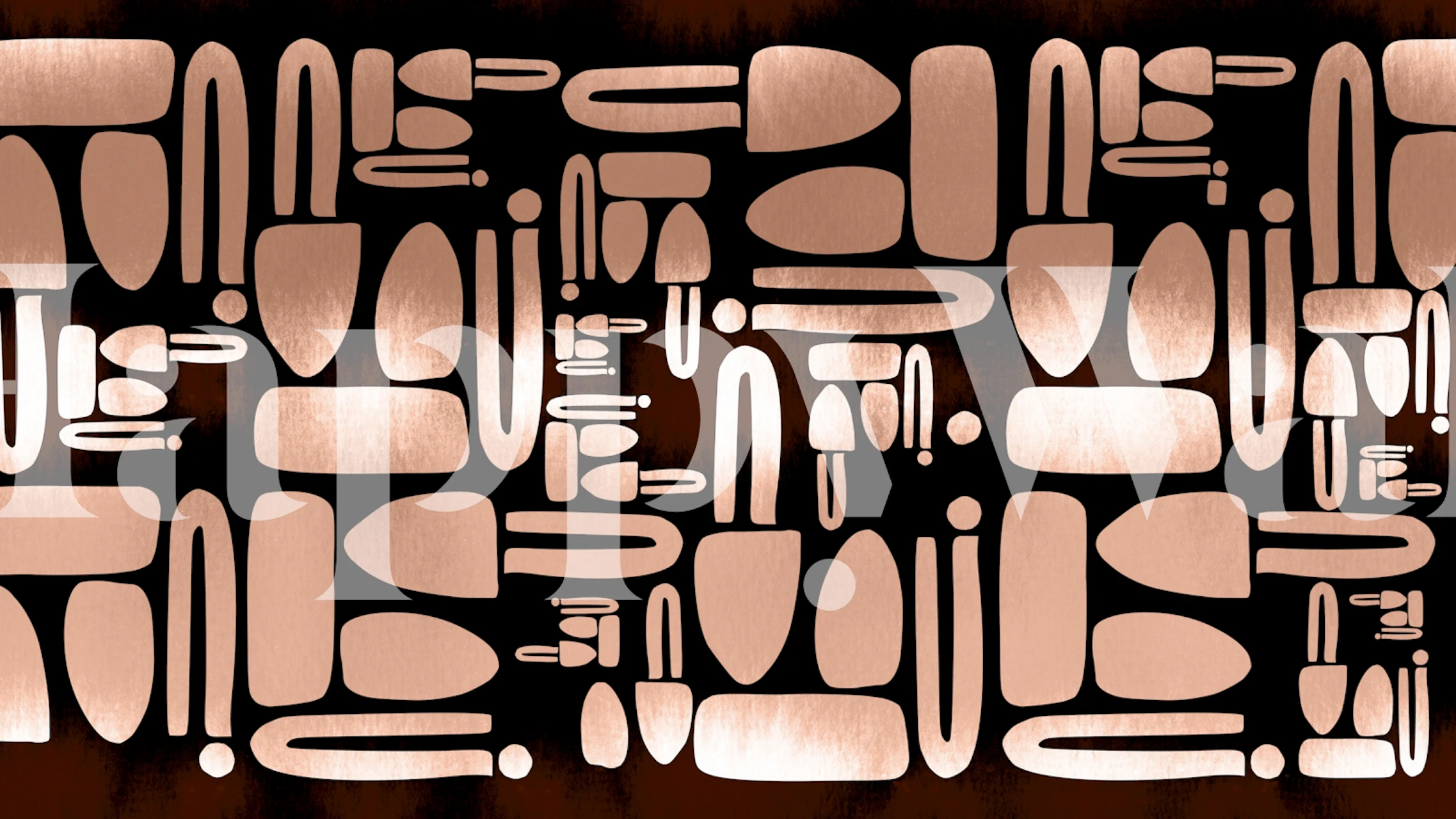 Papel tapiz de patrón Mid-Century Neutral Earthy