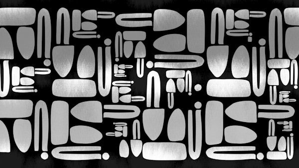 Mid-Century Pattern Neutral Gray