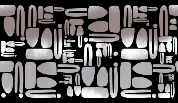 Mid-Century Pattern Neutral Gray