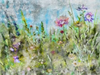 Vivid Watercolor Wildflowers ταπετσαρία
