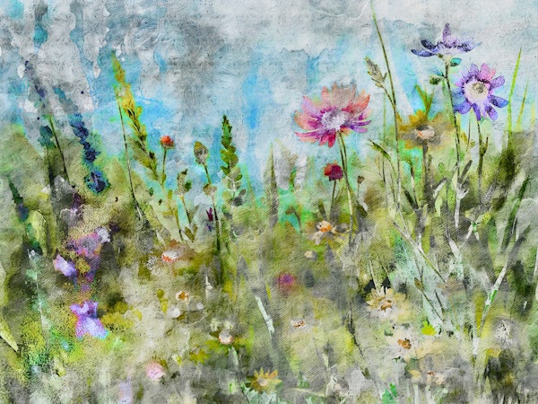 Vivid Watercolor Wildflowers