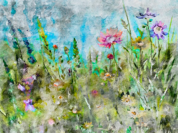 Vivid Watercolor Wildflowers