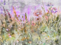 Watercolor Wildflowers Art tapete