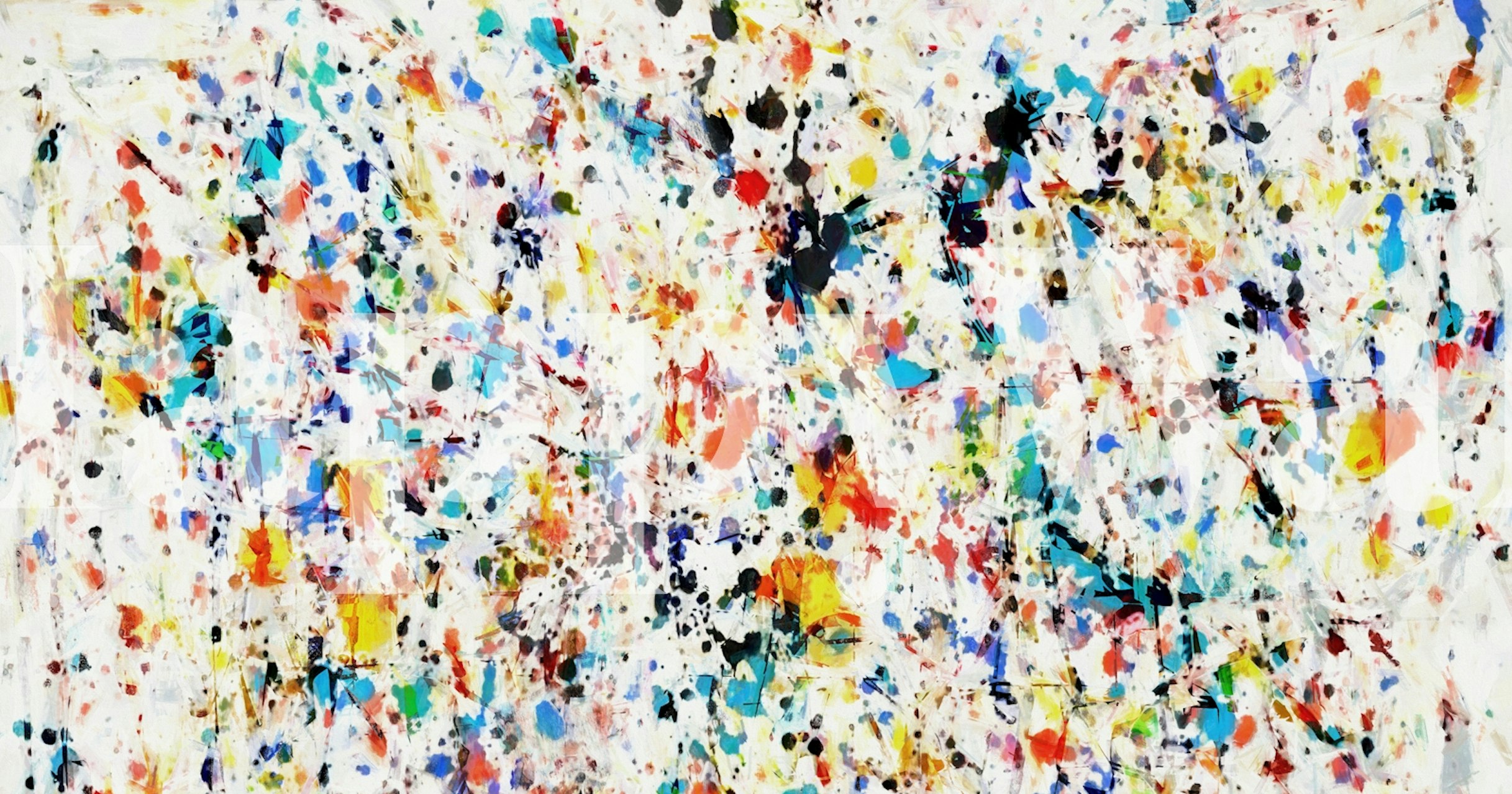 Papier peint coloré Pollock Wink 69 dans la chambre