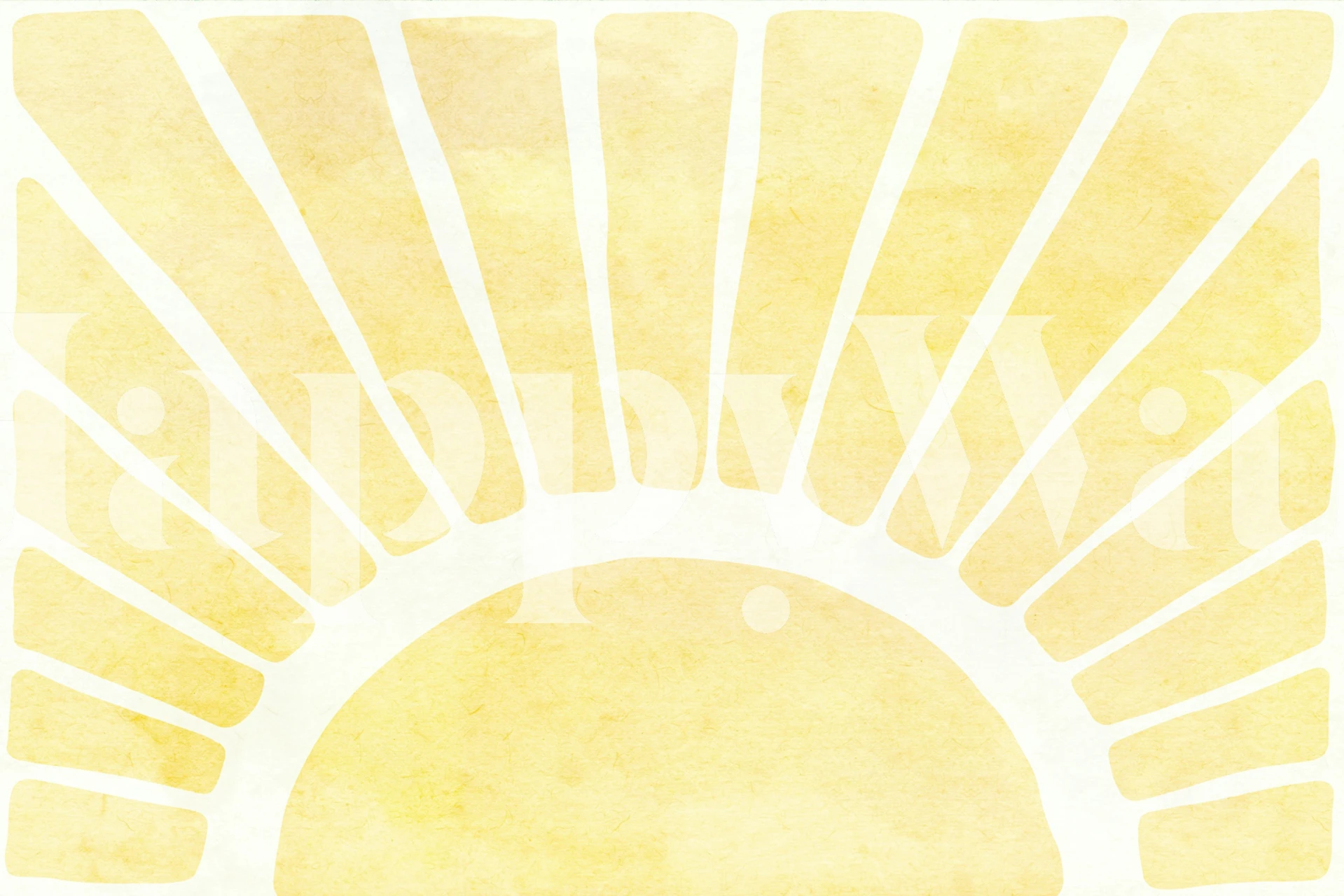Yellow geometric rays sun design wallpaper