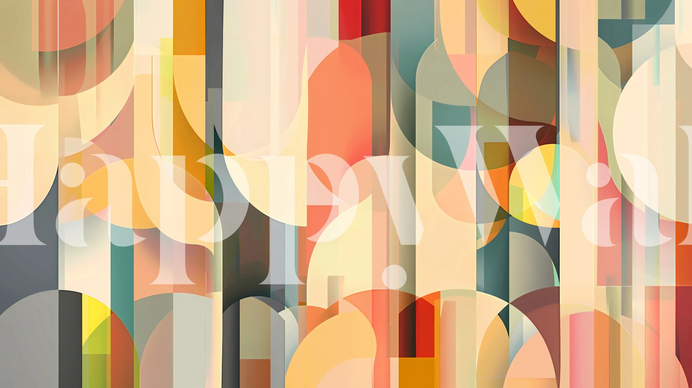 Overlapping Parts 24 wallpaper in a room