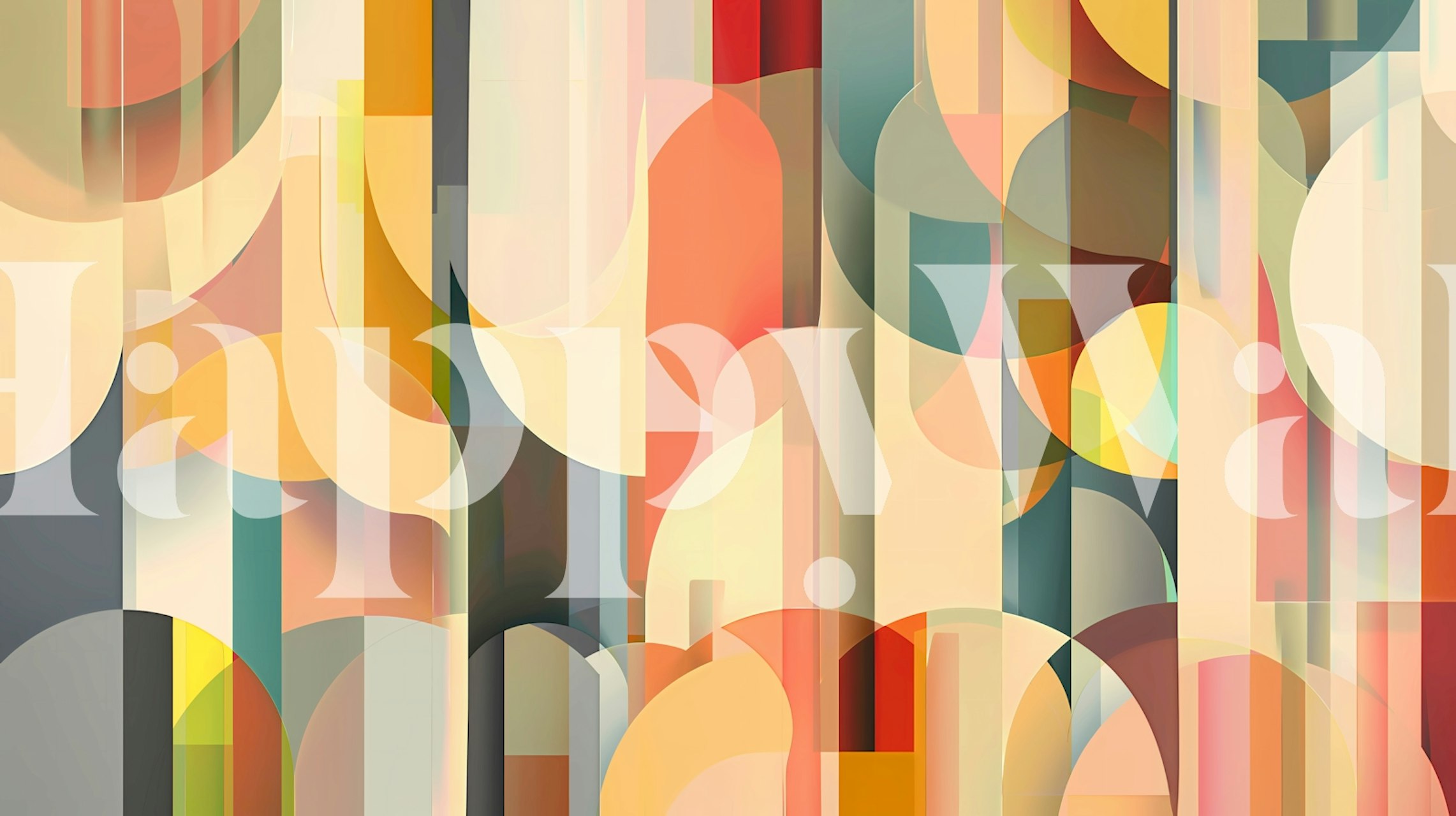 Overlapping Parts 24 wallpaper in a room