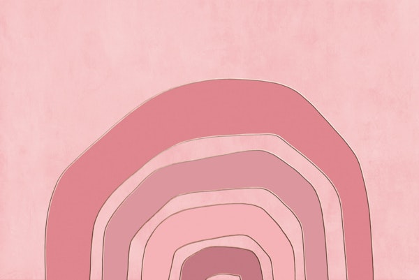 Boho Rainbow Pastel Pink