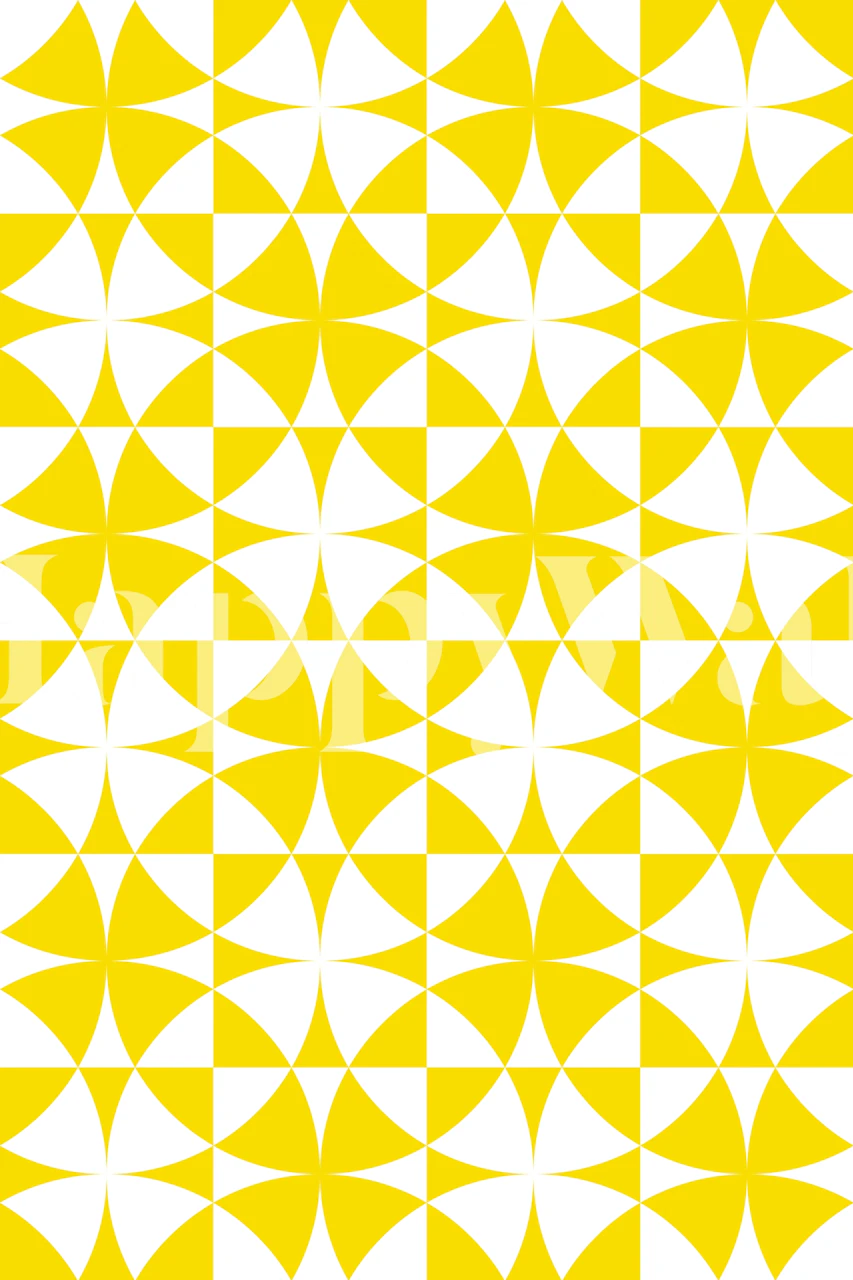 Yellow geometric wallpaper pattern