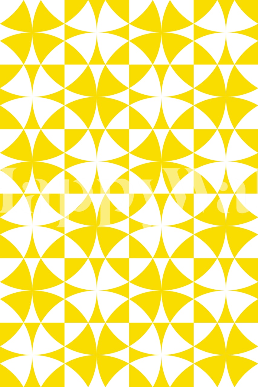 Yellow geometric wallpaper pattern