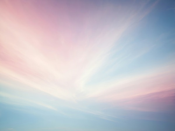 Morning sky with blue and pink gradient.