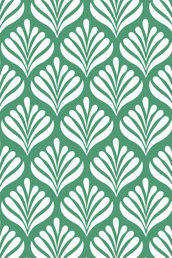 White flowers on green