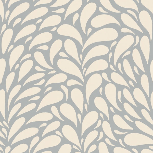 Water Drops / Grey & Ivory