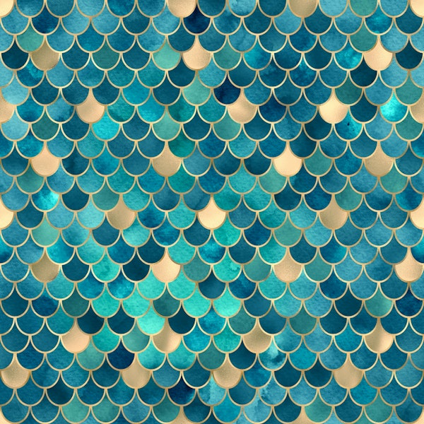 Mermaid scales - navy