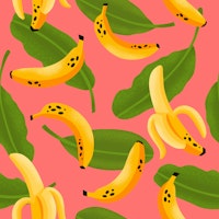 Banana Pattern on Pink ταπετσαρία