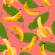 Banana Pattern on Pink