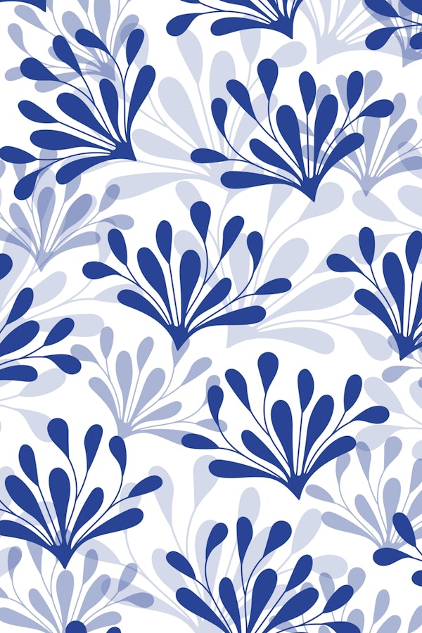 Blue flowers pattern