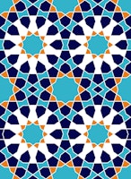 Arabesque art style 3 navy tapeta