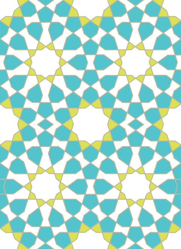 Arabesque art style 3 turquoise