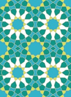 Arabesque art style 3 teal tapeta