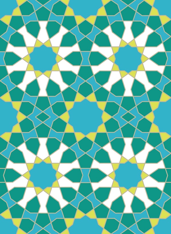 Arabesque art style 3 teal