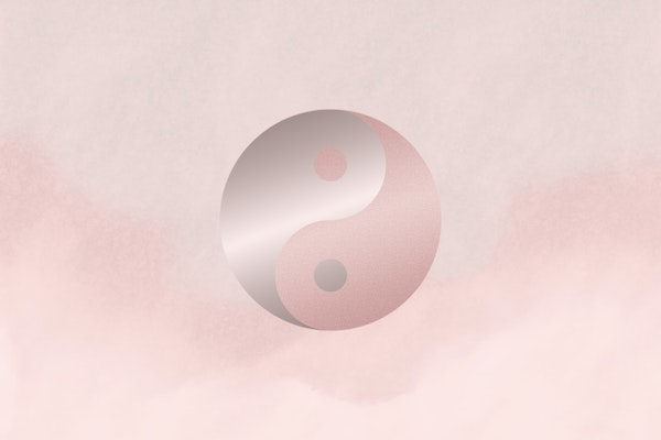 Yin Yang Pastel Pink
