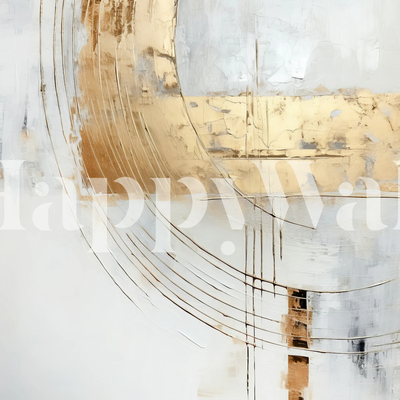 Abstract Art Tapet I Ett Modernt Rum