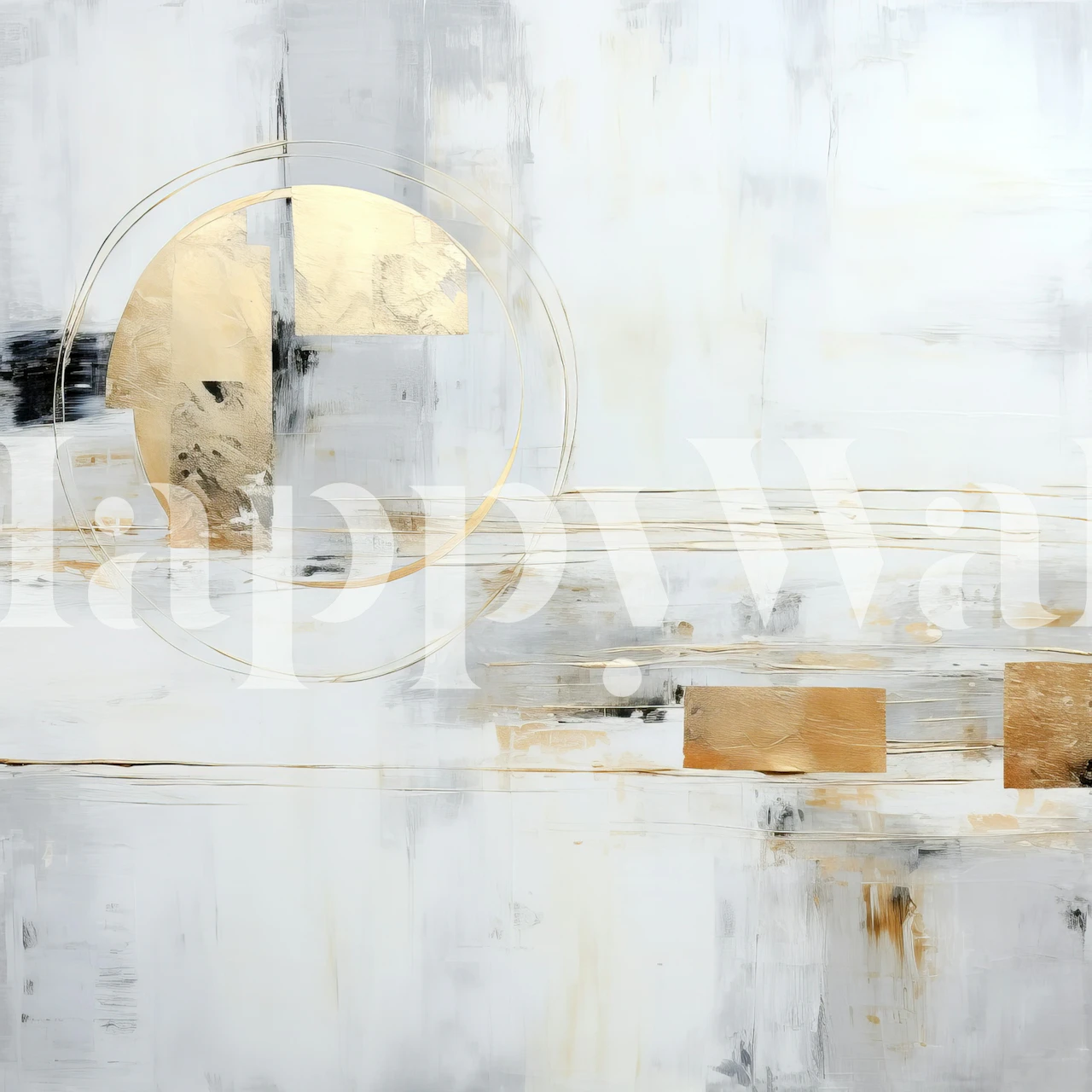 Tapeta Abstract Art S Zlatnim Akcentima