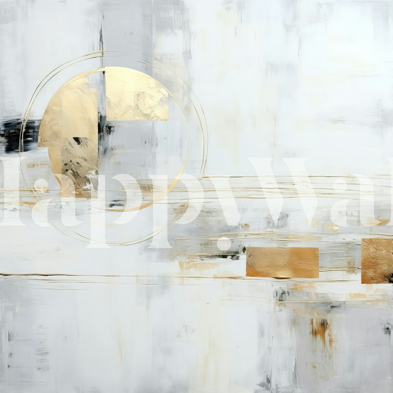 Papel Pintado Abstract Art Con Acentos Dorados