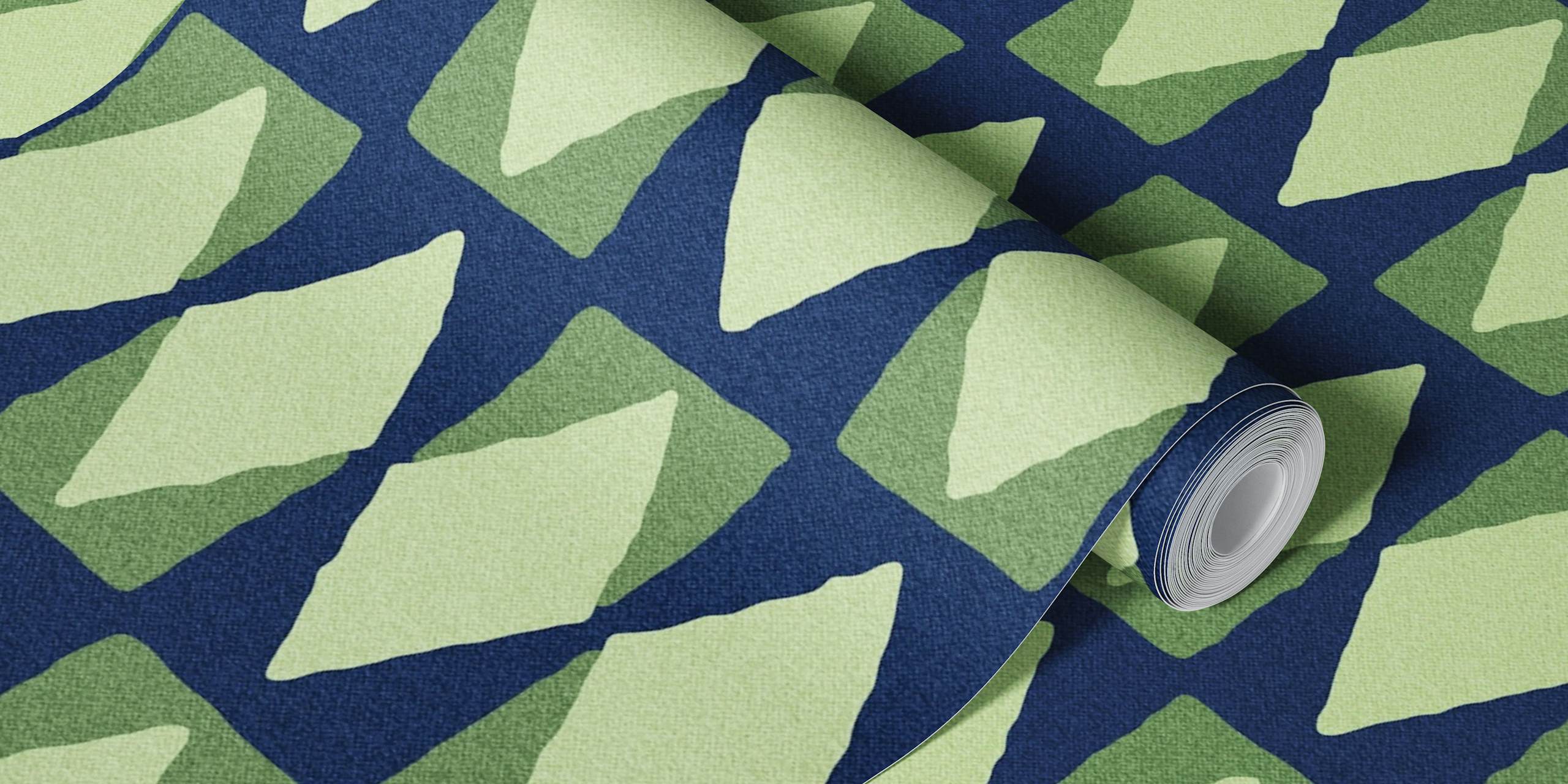 Shapes - 001 Diamonds - A Mønster Wallpaper I Et Stiligt Rom