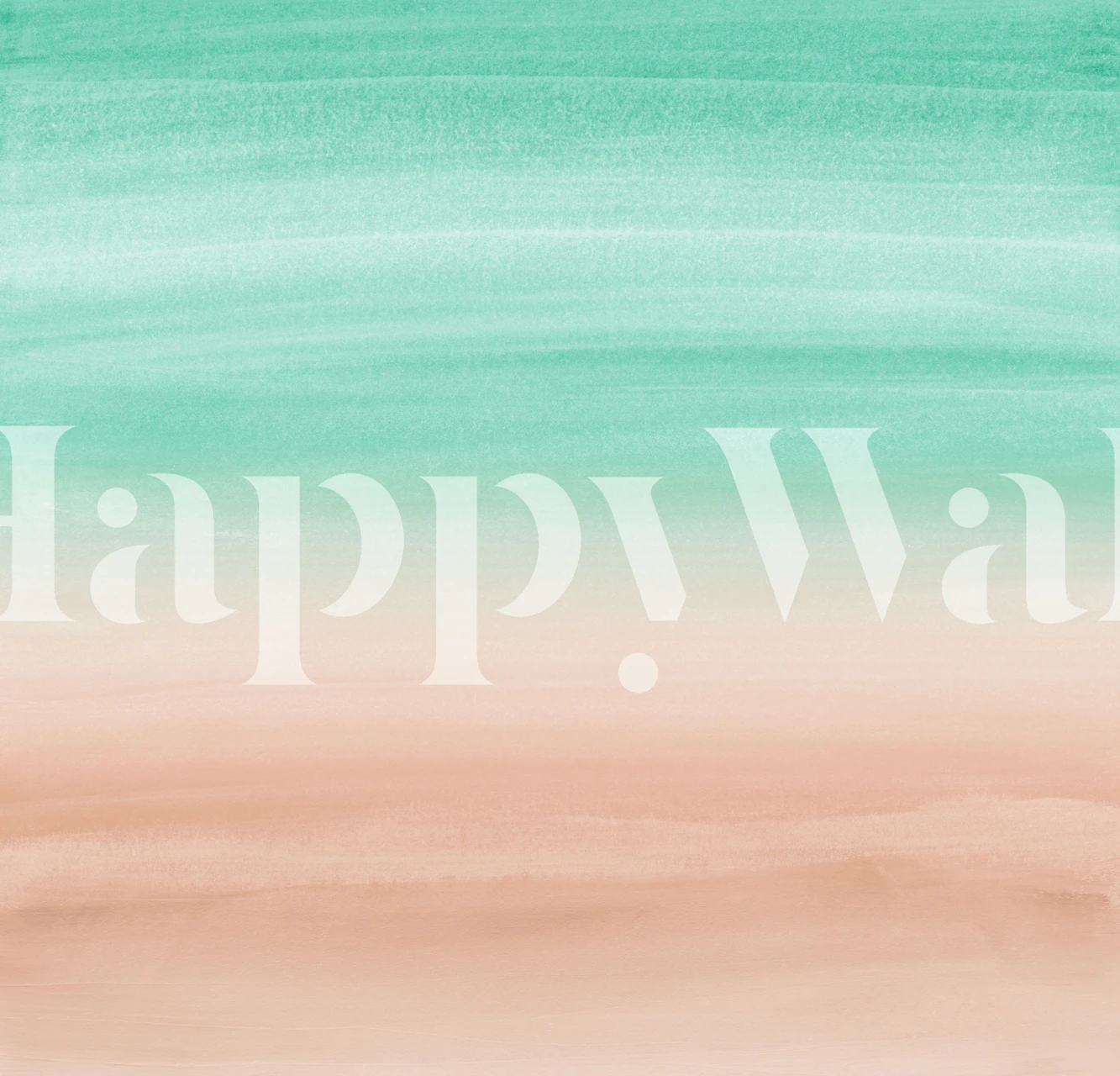 Emerald Beige Watercolor-tapetti huoneessa