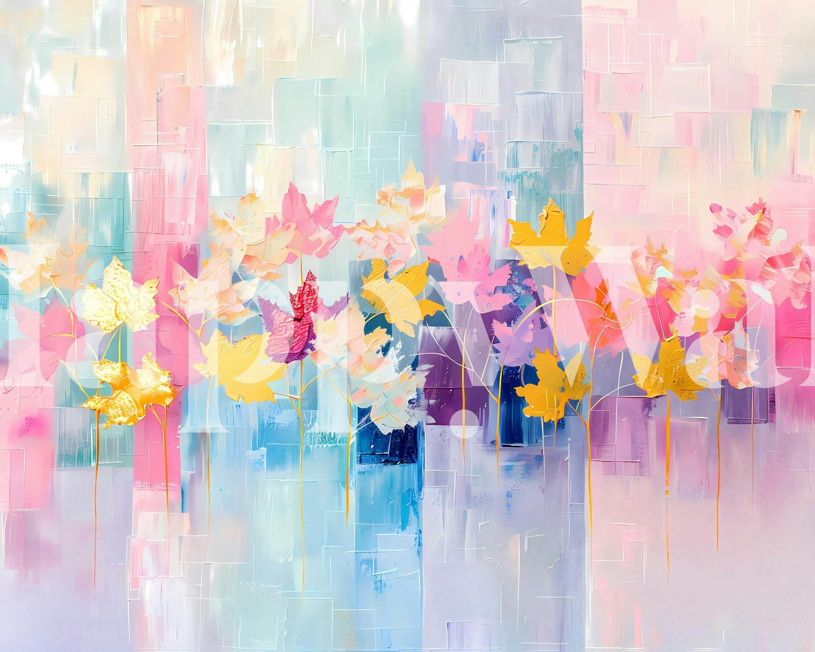 Leaves on Abstract Background tapeta