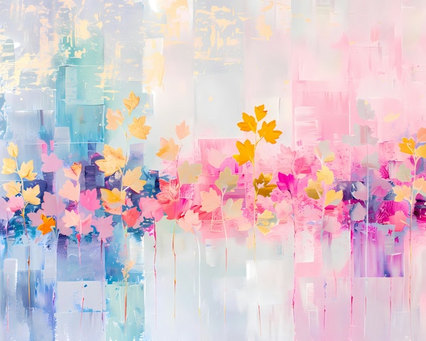 Leaves on Abstract Background 2