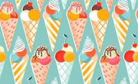 ice cream cones mint wallpaper