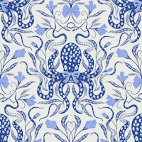 Chinoiserie Octopus Cobalt Blue ταπετσαρία