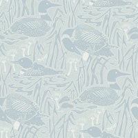 Loon lake misty grey wallpaper