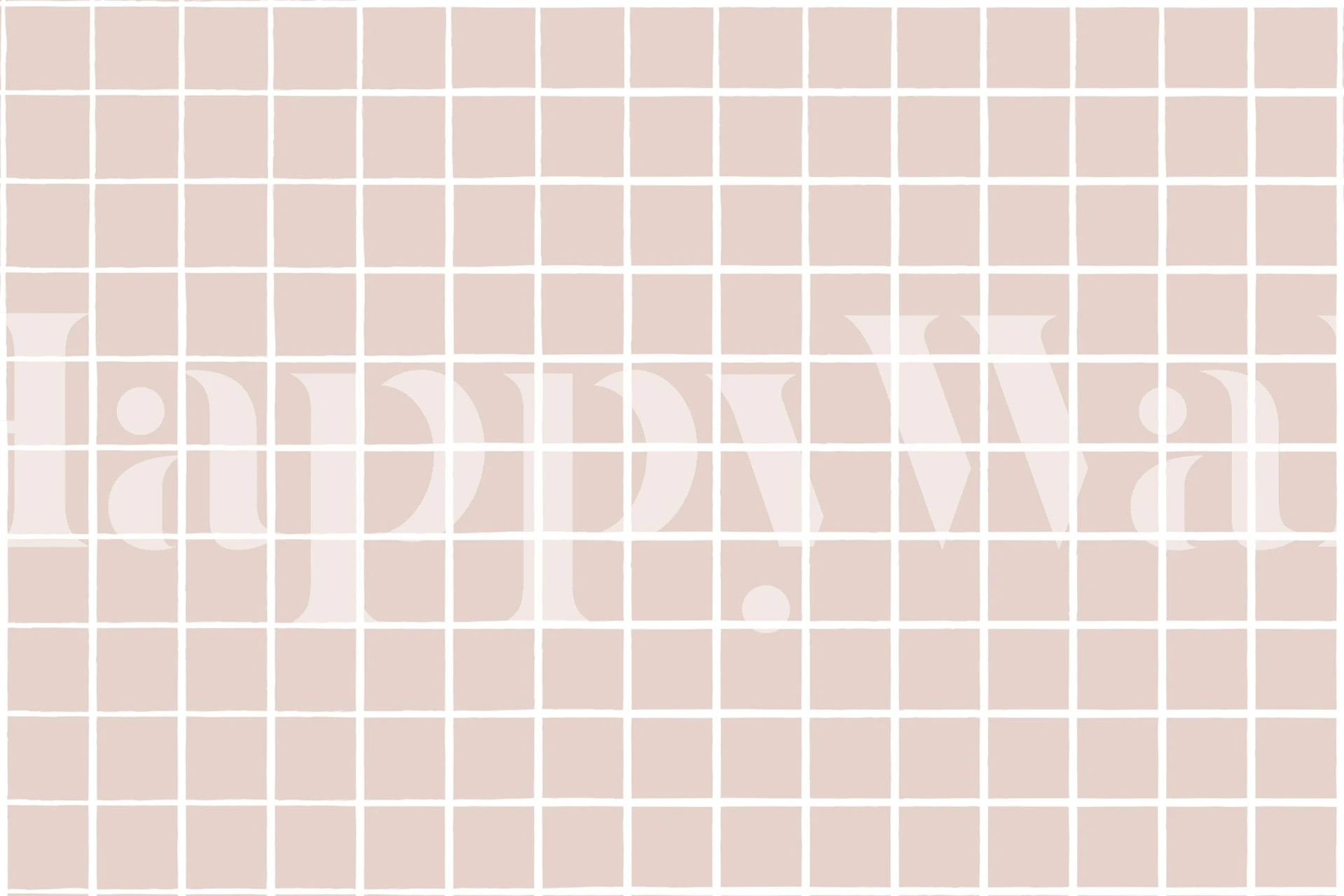 Blush Pink Grid wallpaper displayed in a room