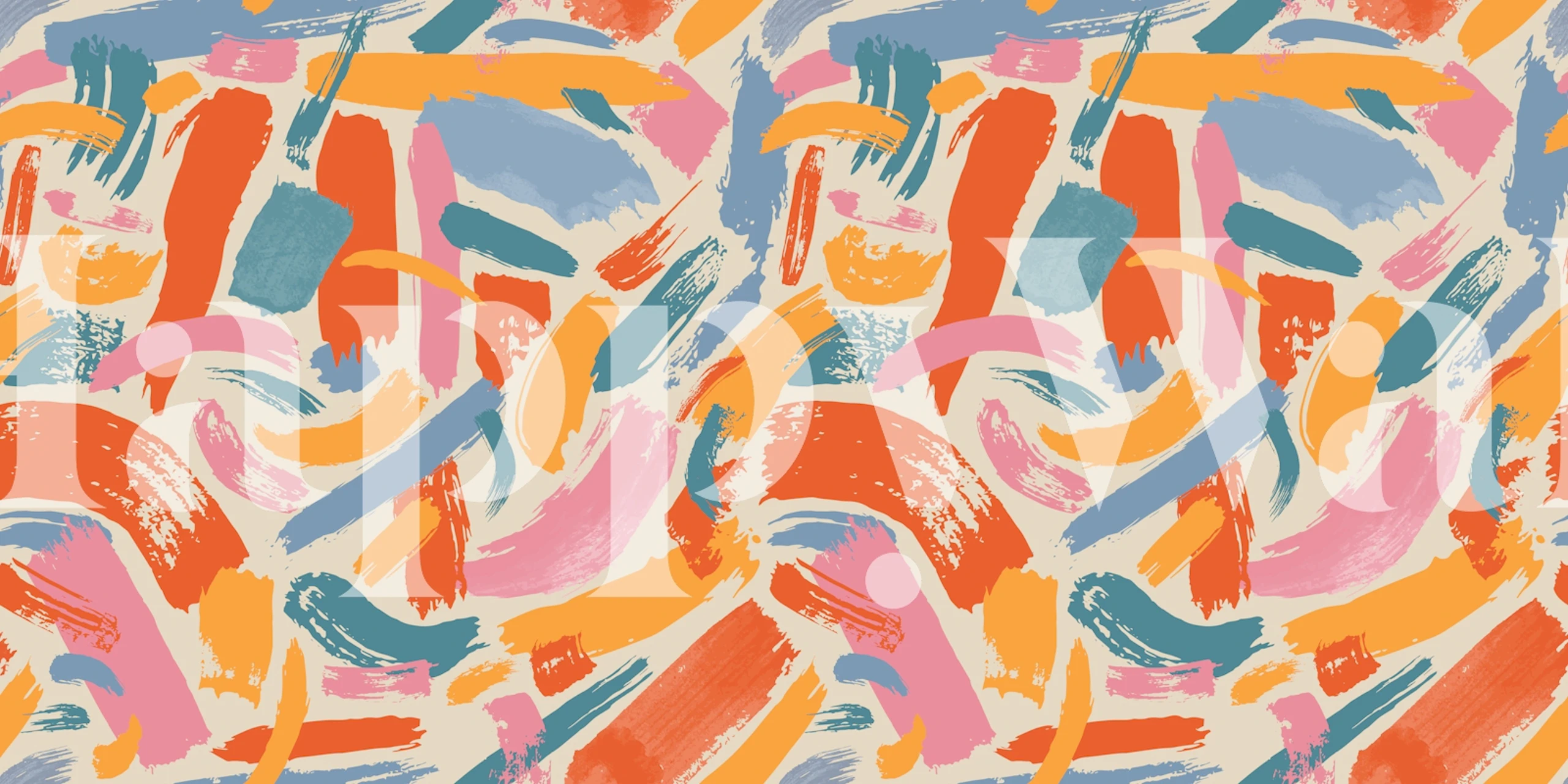 Colorful abstract strokes tapeta w pokoju