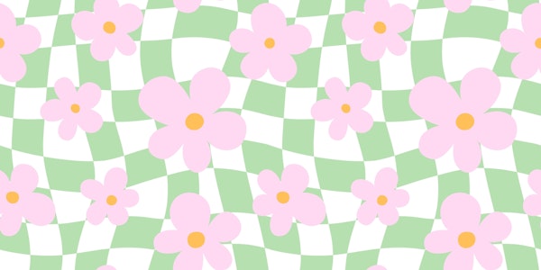 Groovy floral checkers