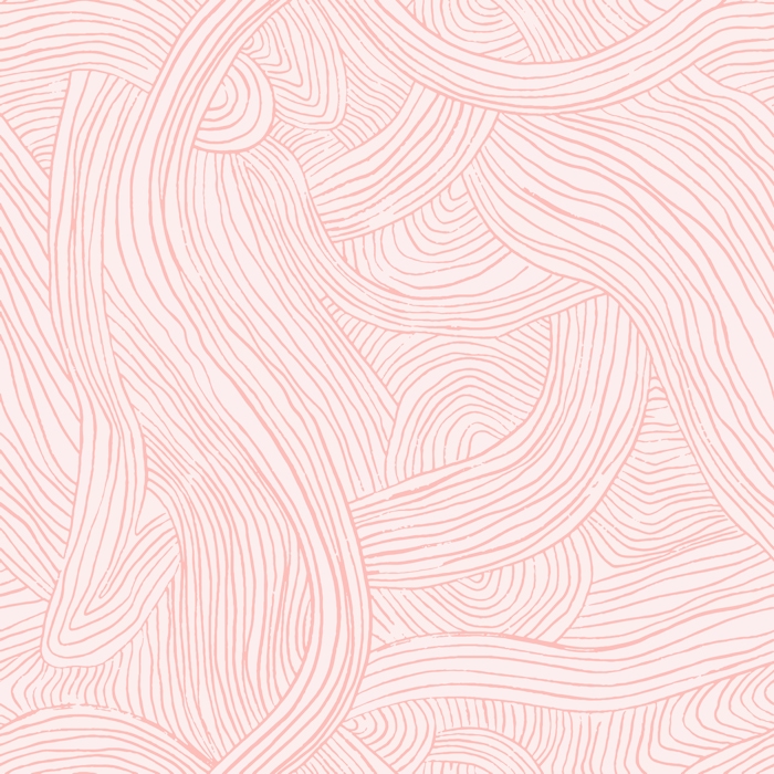 Wave Pale Rose Wallpaper - Happywall