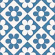Floral Check - Blue