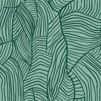 Leaves deep green wallpaper