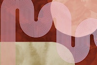 Happy Mid Century Modern Curvy Lines wallpaper