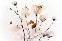 Dried Watercolor Flowers tapete