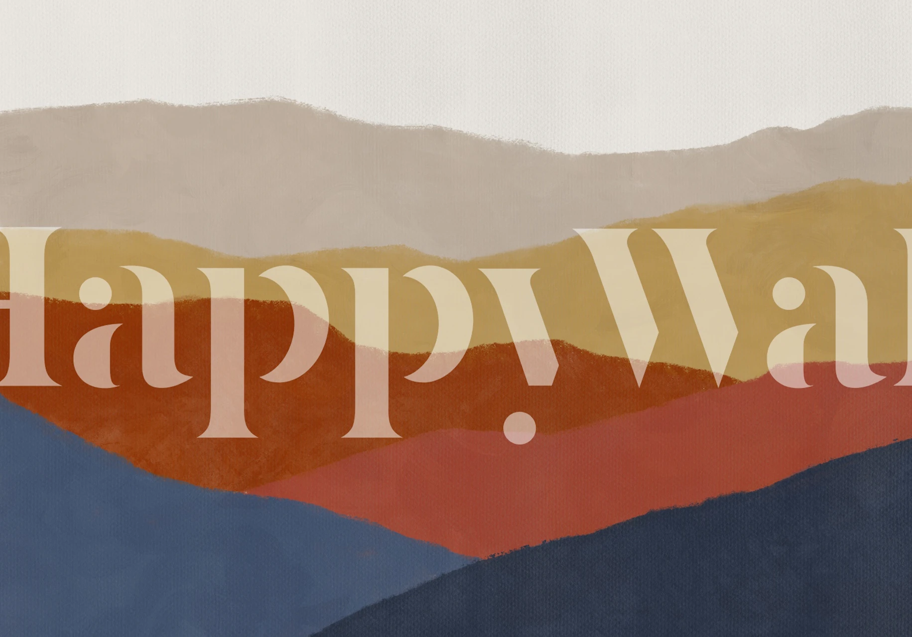 Minimalistische bergen in warme aardetinten wallpaper