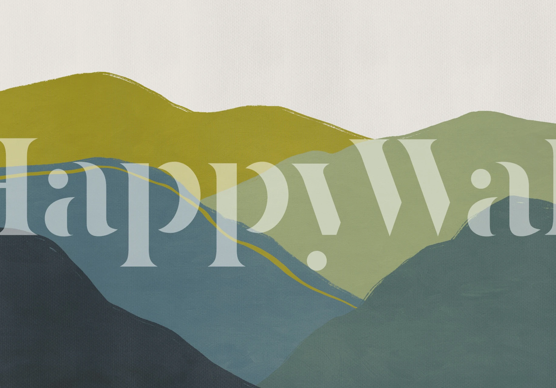 Projekt tapety Vintage Minimal Mountains 3