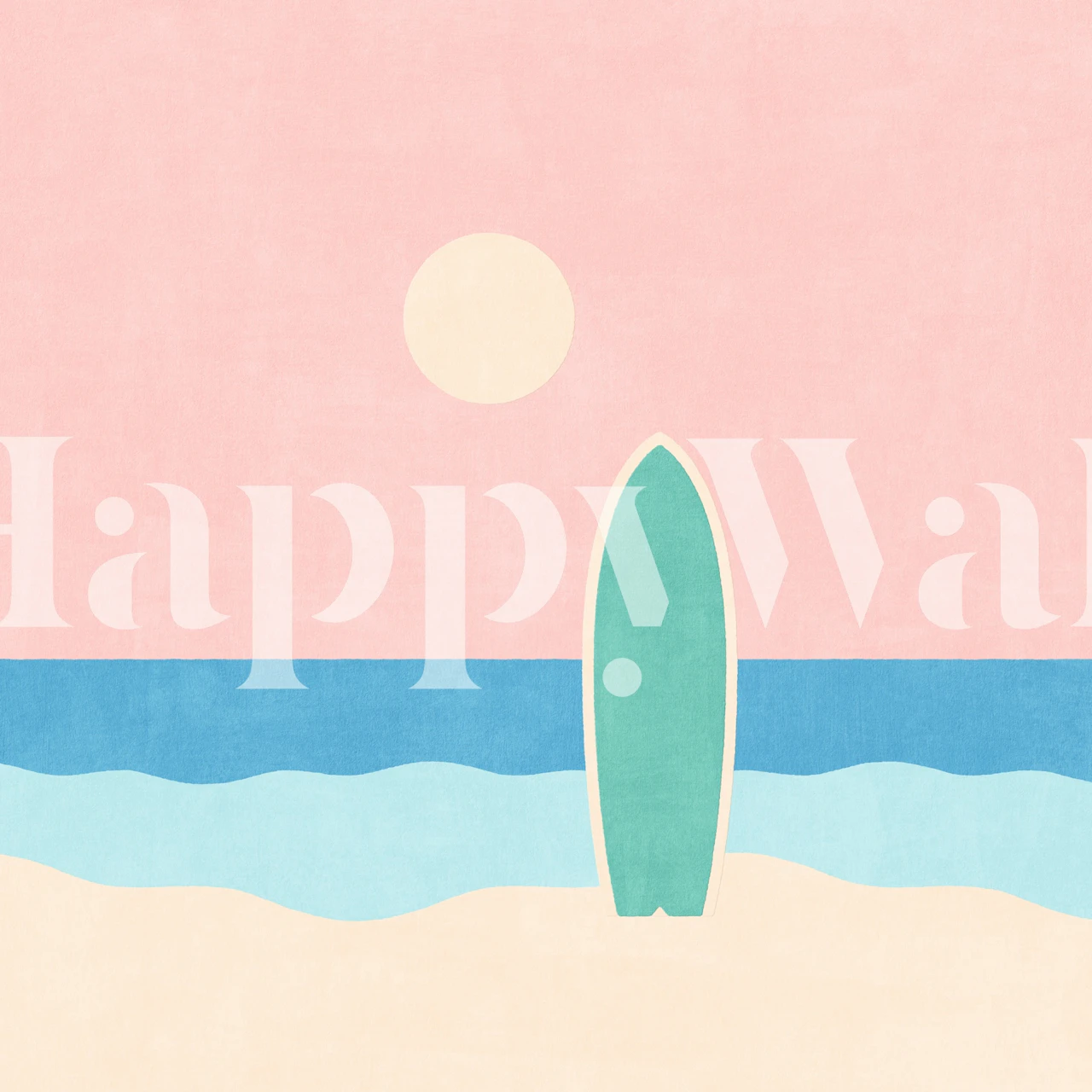 Tapeta s temom plaže u pastelnim bojama